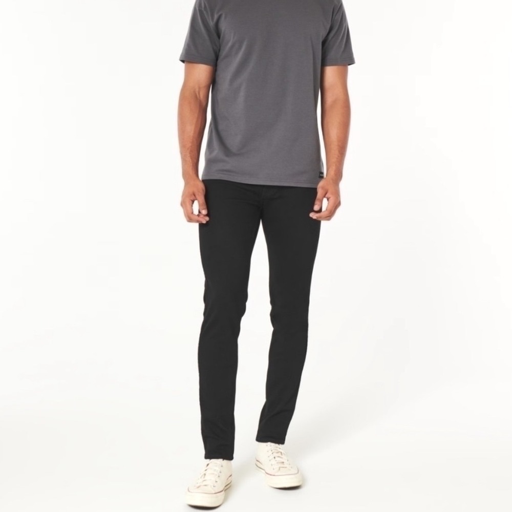 Hollister Mens Slim Straight Jeans 30x34 Actual 30x31 Black Stretch Denim‎